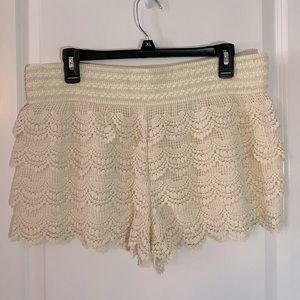 Crochet short shorts
